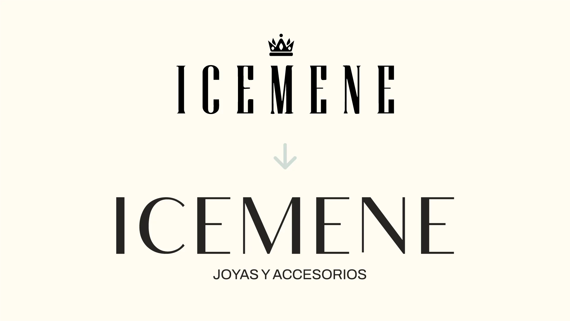 Comparación del logo actual a la izquierda con el logo propuesto en el Rebranding a la derecha.