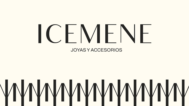 Logo centrado de ICEMENE con el patrón oficial de marca por debajo.