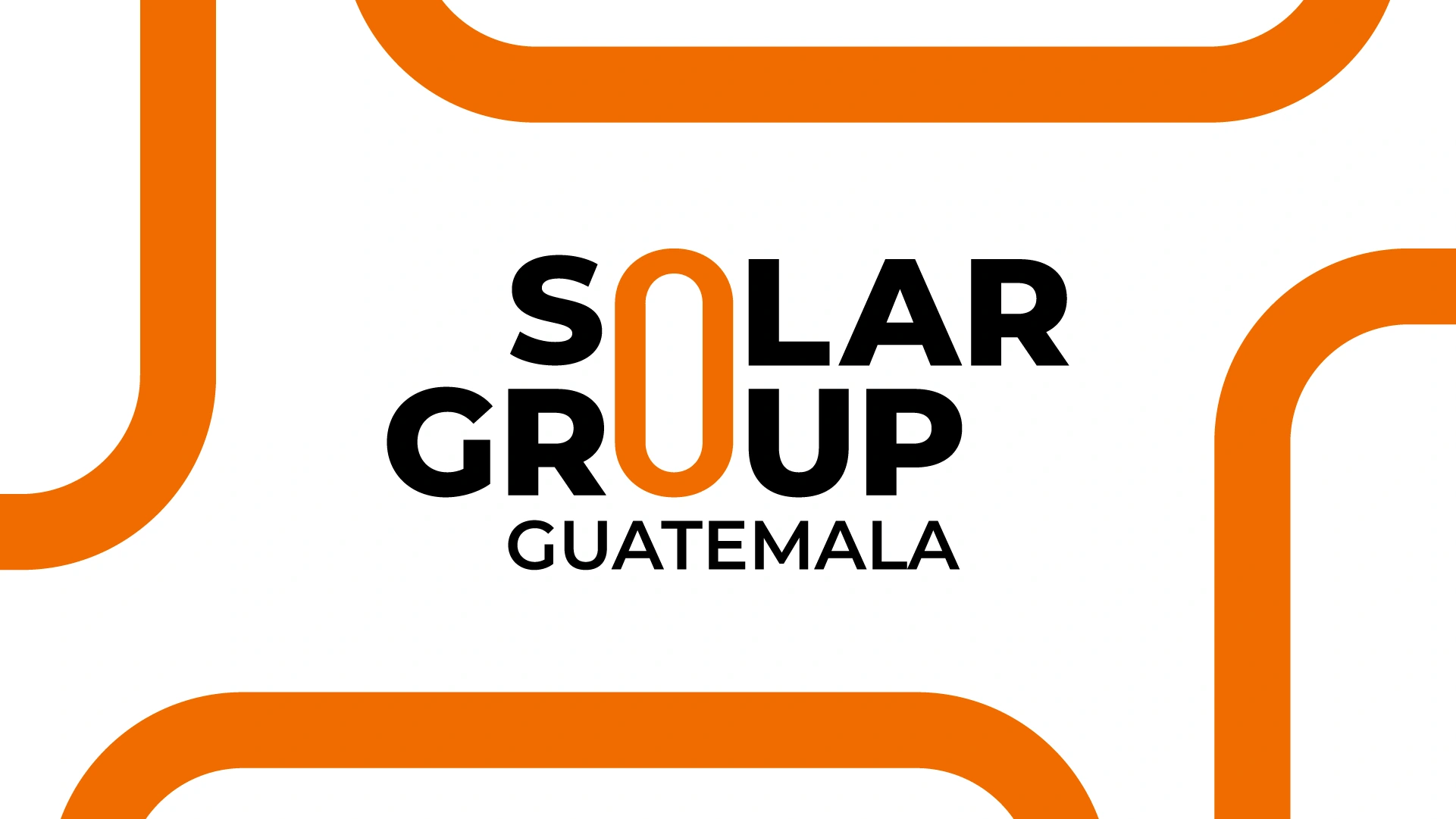 Logo de Solar Group Guatemala centrado con el símbolo decorando alrededor.
